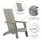 Flash Furniture Gray Modern Dual Slat Back Adirondack Chair JJ-C14509-GY-GG - alternate 3